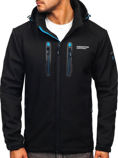 Men's Softshell Jacket Black-Blue Bolf WX057