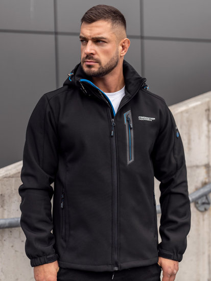 Men's Softshell Jacket Black-Blue Bolf WX061A