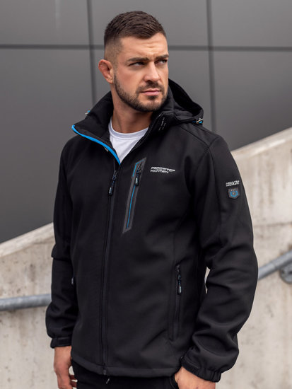 Men's Softshell Jacket Black-Blue Bolf WX061A