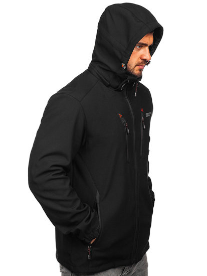 Men's Softshell Jacket Black-Red Bolf WX086A