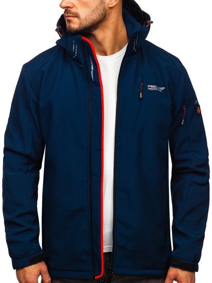 Men's Softshell Jacket Navy Blue Bolf BK122