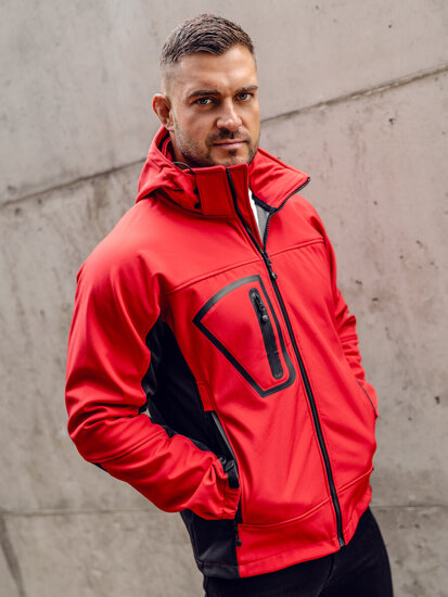 Men's Softshell Jacket Red Bolf T019A