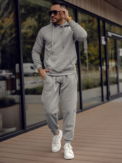 Men’s Sport Outfit with hood Grey Bolf D012