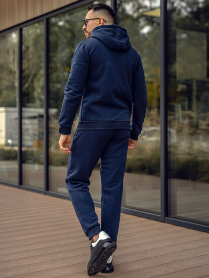 Men’s Sport Outfit with hood Navy Blue Bolf D012