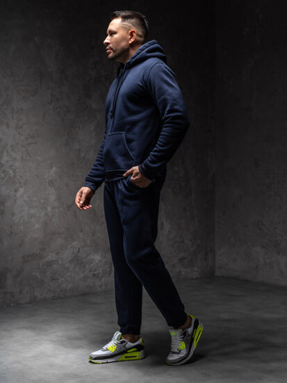 Men’s Sport Outfit with hood Navy Blue Bolf D012A1