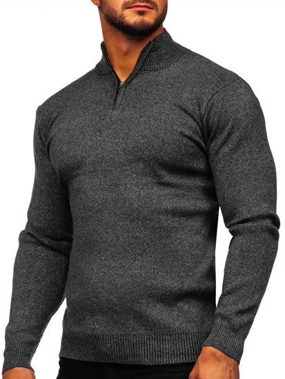 Men's Stand Up Sweater Black Bolf S8274