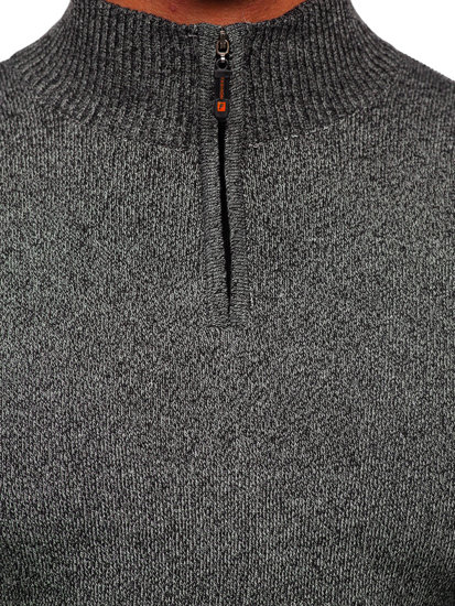 Men's Stand Up Sweater Graphite Bolf S8274