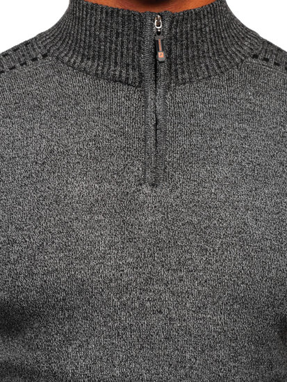 Men's Stand Up Sweater Graphite Bolf S8279