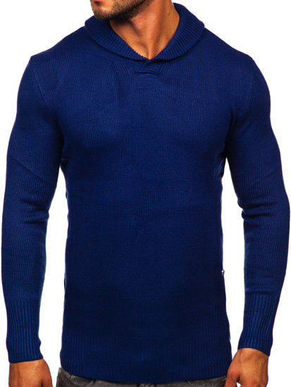 Men's Stand Up Sweater Navy Blue Bolf MM6018