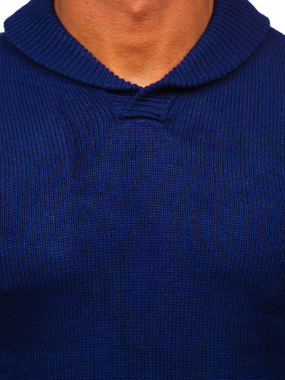 Men's Stand Up Sweater Navy Blue Bolf MM6018