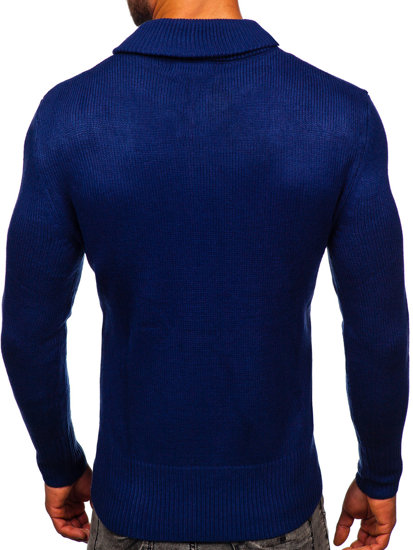 Men's Stand Up Sweater Navy Blue Bolf MM6018