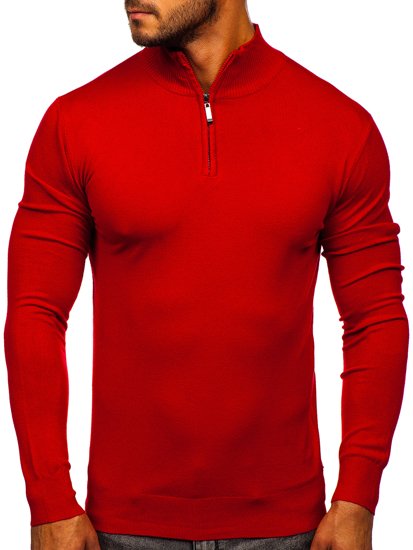 Men's Stand Up Sweater Red Bolf YY08