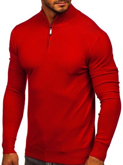 Men's Stand Up Sweater Red Bolf YY08