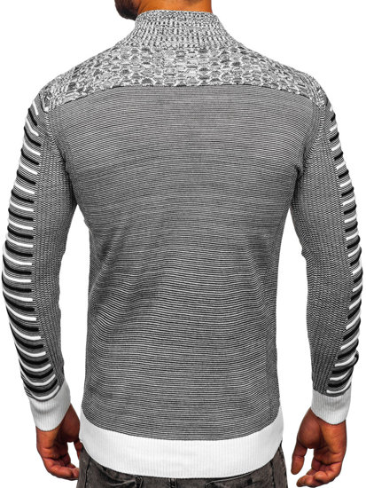 Men's Stand Up Sweater White Bolf 1028