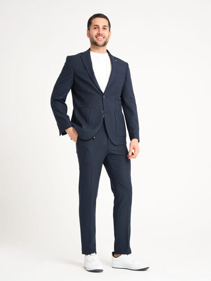 Men's Suit Navy Blue Bolf 01