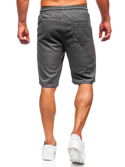 Men's Sweat Shorts Anthracite-Orange Bolf Q3884