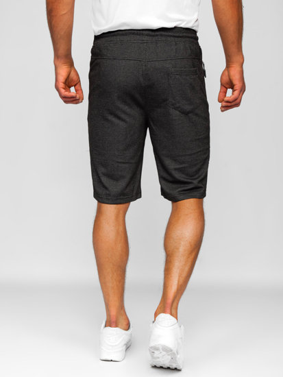 Men's Sweat Shorts Black-White Bolf Q3877