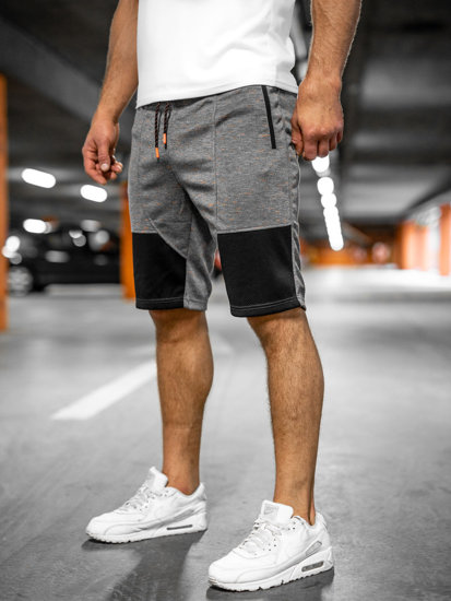 Men's Sweat Shorts Dark Grey Bolf Q3859