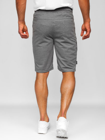 Men's Sweat Shorts Grey-Black Bolf Q3876