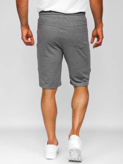 Men's Sweat Shorts Grey-Black Bolf Q3877