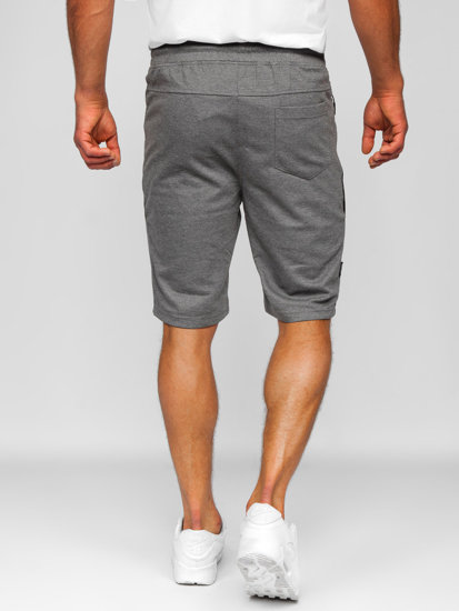 Men's Sweat Shorts Grey-Black Bolf Q3878