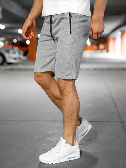 Men's Sweat Shorts Grey Bolf JX130