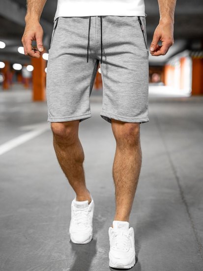 Men's Sweat Shorts Grey Bolf JX132