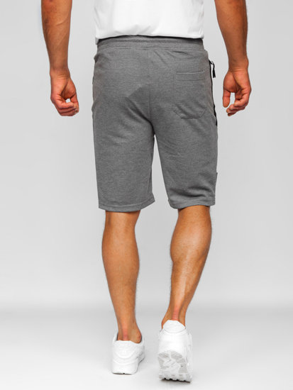 Men's Sweat Shorts Grey-White Bolf Q3874