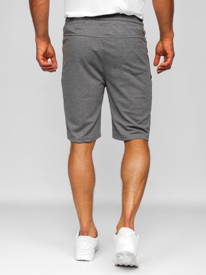 Men's Sweat Shorts Grey-White Bolf Q3876