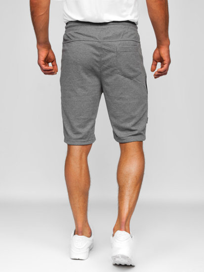 Men's Sweat Shorts Grey-White Bolf Q3878