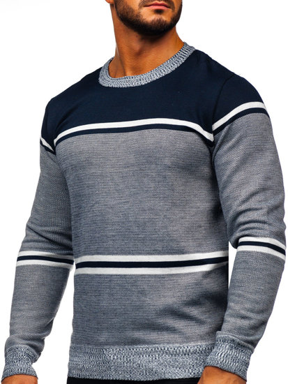 Men's Sweater Navy Blue Bolf 6300