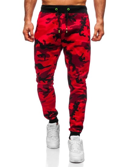 Men's Sweatpants Camo-Red Bolf KZ15