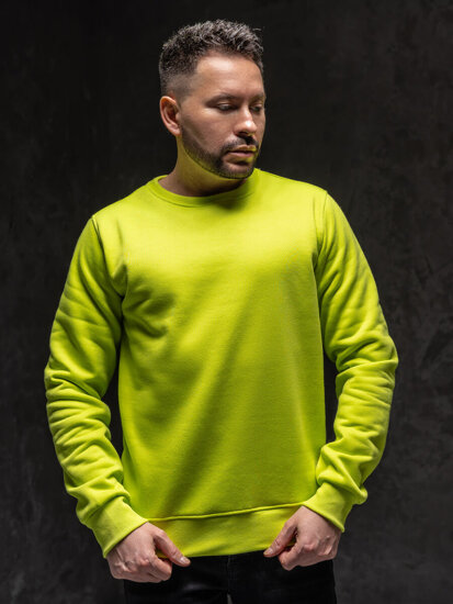 Men's Sweatshirt Green-Neon Bolf 2001A1