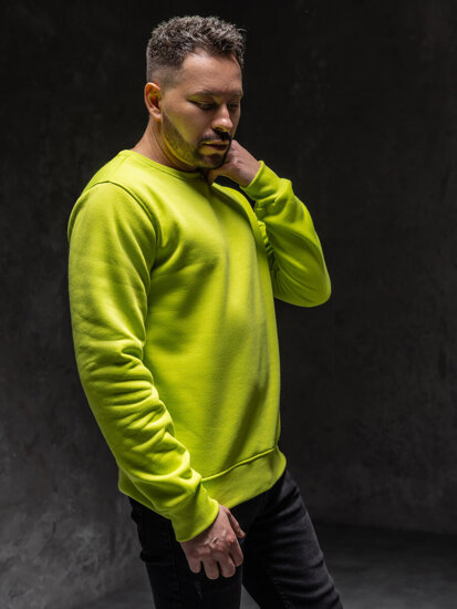 Men's Sweatshirt Green-Neon Bolf 2001A1