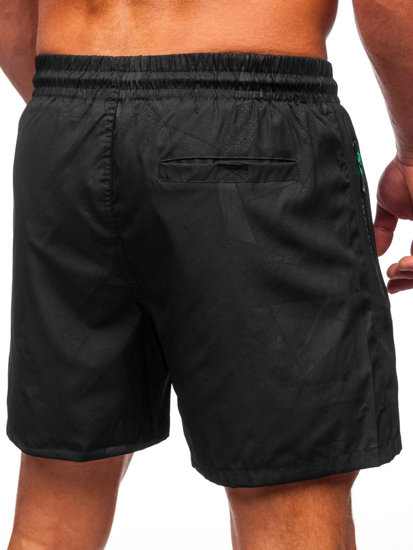 Men's Swimming Trunks Black-Green Bolf 7713