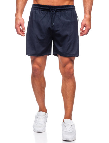 Men's Swimming Trunks Navy Blue-Red Bolf 7713