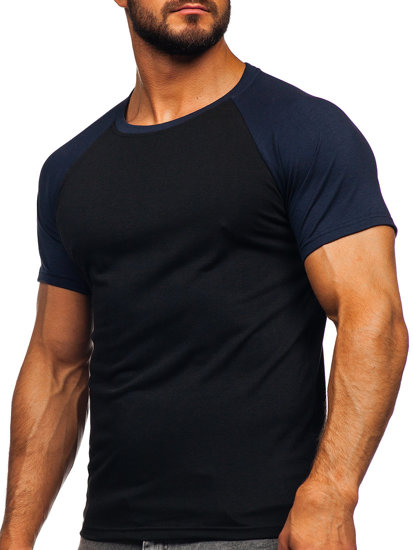 Men's T-shirt Black-Navy Blue Bolf 8T82