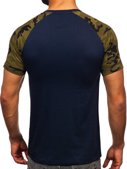 Men's T-shirt Navy Blue-Camo Bolf 8T82