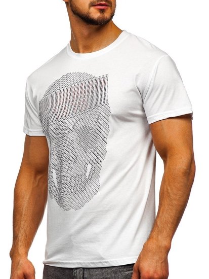 Men's T-shirt with Sequins White Bolf KS2108