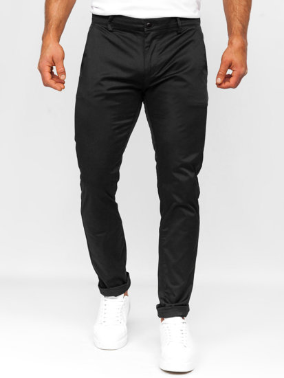 Men's Textile Chino Pants Black Bolf KA9810