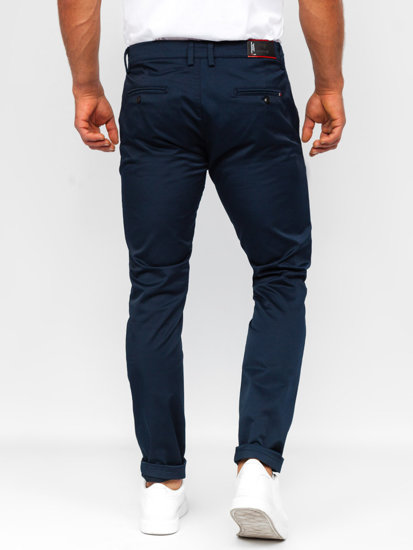 Men's Textile Chino Pants Navy Blue Bolf KA9810