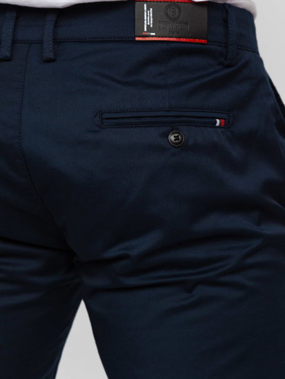 Men's Textile Chino Pants Navy Blue Bolf KA9810