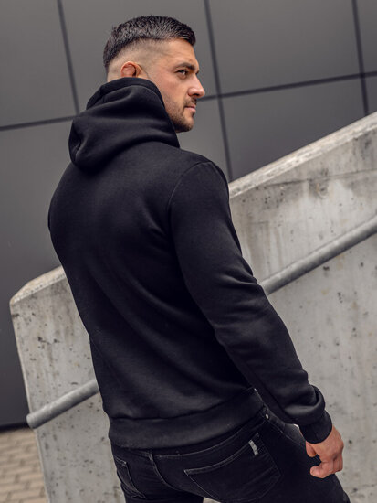 Men's Thick Hoodie Black Bolf 06A