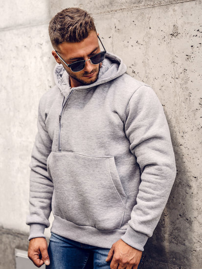 Men's Thick Hoodie Dark Grey Bolf 02A