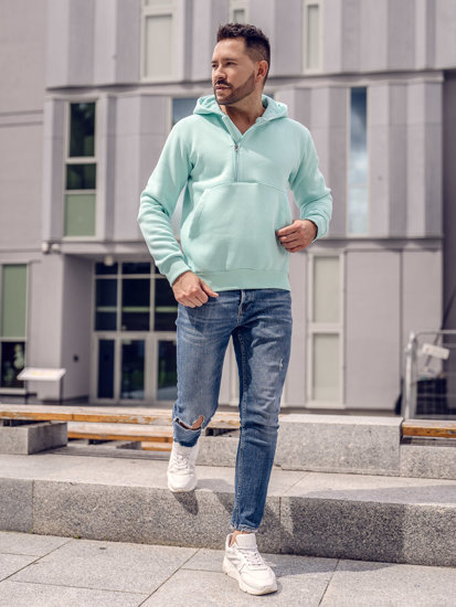 Men's Thick Hoodie Mint Bolf 02A