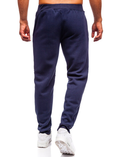 Men’s Thick Jogger Sweatpants Navy Blue Bolf MS002