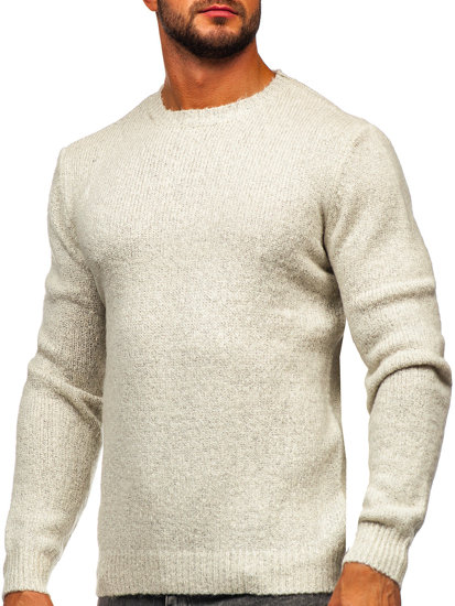 Men's Thick Sweater White Bolf W7-219190