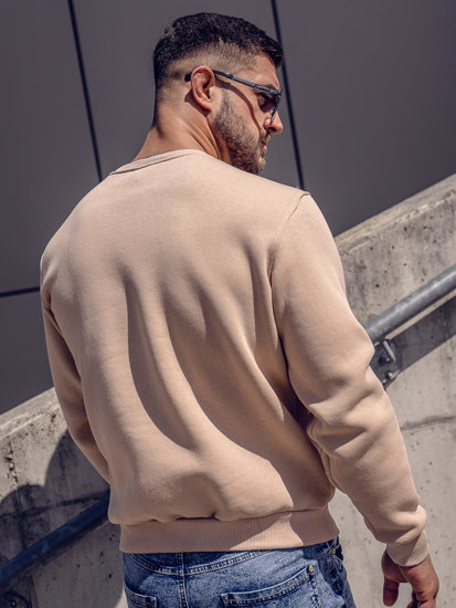 Men's Thick Sweatshirt Beige Bolf 2001A