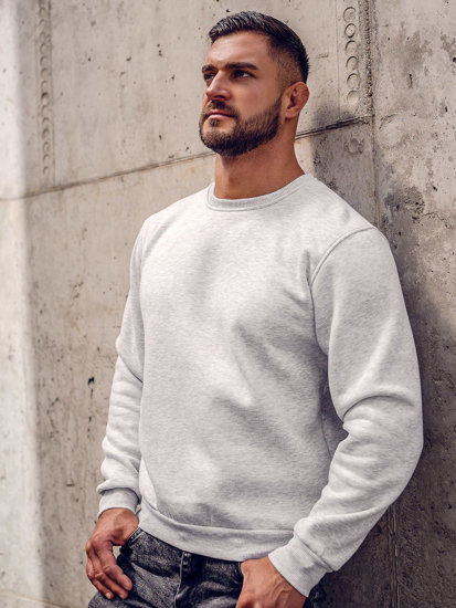 Men's Thick Sweatshirt Light Grey Bolf 2001A