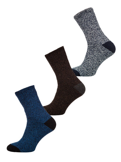 Men's Thick Winter Thermal Socks Multicolour-1 Bolf A8990-1-3P 3PACK